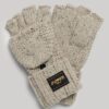 Guantes de punto trenzado