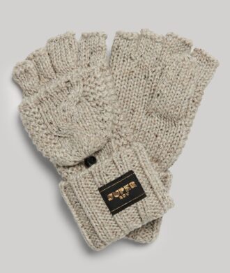 Guantes de punto trenzado