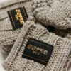 Guantes de punto trenzado