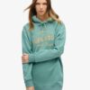 Hooded Metallic Logo Vestido