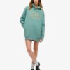 Hooded Metallic Logo Vestido