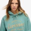 Hooded Metallic Logo Vestido