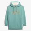 Hooded Metallic Logo Vestido