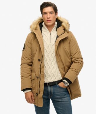 Hooded Parka de piel sintética Everest