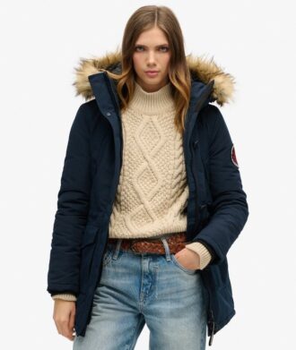 Hooded Parka de piel sintética Everest