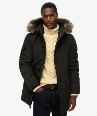 Hooded Parka de piel sintética Everest