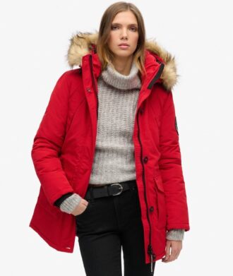 Hooded Parka de piel sintética Everest