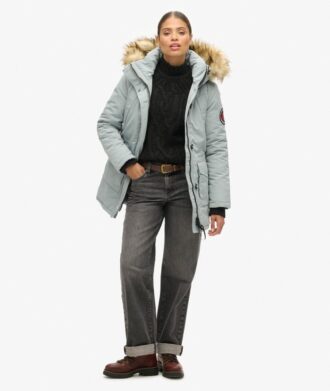 Hooded Parka de piel sintética Everest