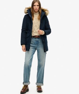 Hooded Parka de piel sintética Everest