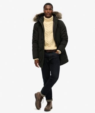 Hooded Parka de piel sintética Everest