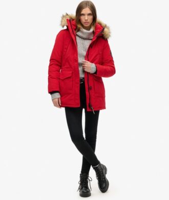 Hooded Parka de piel sintética Everest