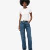 Jeans de talle medio y corte recto