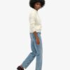 Jeans de talle medio y corte recto