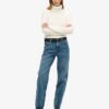Jeans de talle medio y pierna ancha