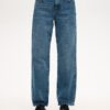 Jeans de talle medio y pierna ancha