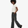 Jeans de talle medio y pierna ancha