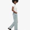 Jeans de talle medio y pierna ancha