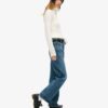 Jeans de talle medio y pierna ancha