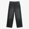 Jeans de talle medio y pierna ancha