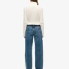 Jeans de talle medio y pierna ancha