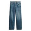 Jeans de talle medio y pierna ancha