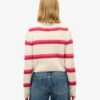Jersey corto de cuello alto a rayas