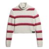 Jersey corto de cuello alto a rayas