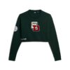 Jersey corto de cuello redondo estilo universitario