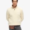 Jersey de canalé con medio abrochado