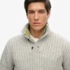 Jersey de canalé con medio abrochado
