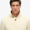 Jersey de canalé con medio abrochado