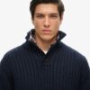 Jersey de canalé con medio abrochado