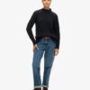 Jersey de cuello alto con punto trenzado
