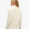 Jersey de cuello alto con punto trenzado