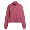 Jersey de cuello alto con punto trenzado