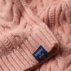 Jersey de cuello alto con trenzado y hombros caídos