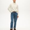 Jersey de cuello alto de punto elástico