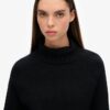 Jersey de cuello alto de punto elástico