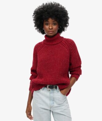 Jersey de cuello alto de punto holgado