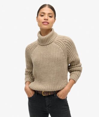 Jersey de cuello alto de punto holgado