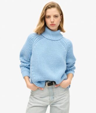 Jersey de cuello alto de punto holgado