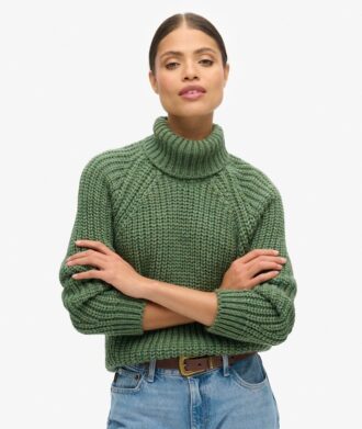 Jersey de cuello alto de punto holgado