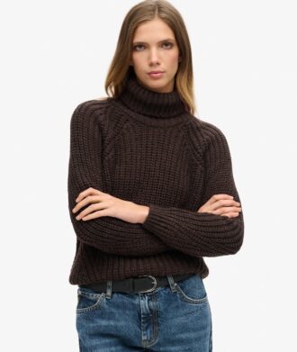 Jersey de cuello alto de punto holgado