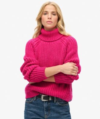Jersey de cuello alto de punto holgado
