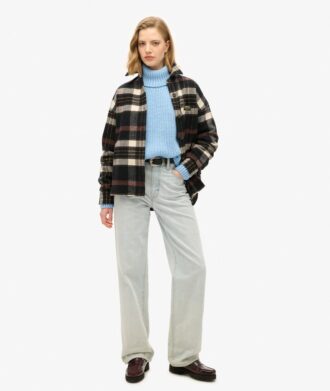 Jersey de cuello alto de punto holgado