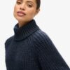 Jersey de cuello alto de punto holgado