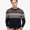 Jersey de cuello redondo con punto Fairisle