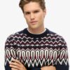 Jersey de cuello redondo con punto Fairisle