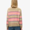 Jersey de cuello redondo con rayas multicolores
