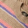 Jersey de cuello redondo con rayas multicolores